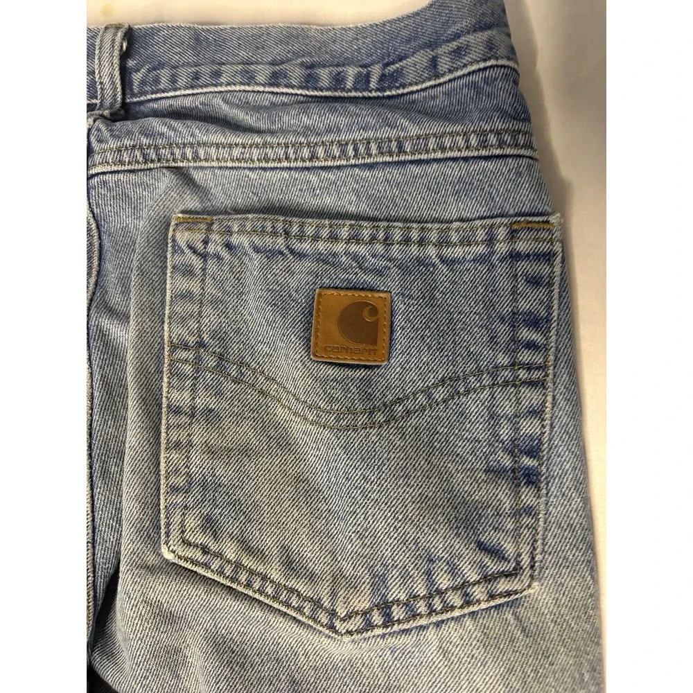 Vintage Carhartt Denim Jeans Men's Size 31x32 Blue Relaxed Fit Tapered B17 DST